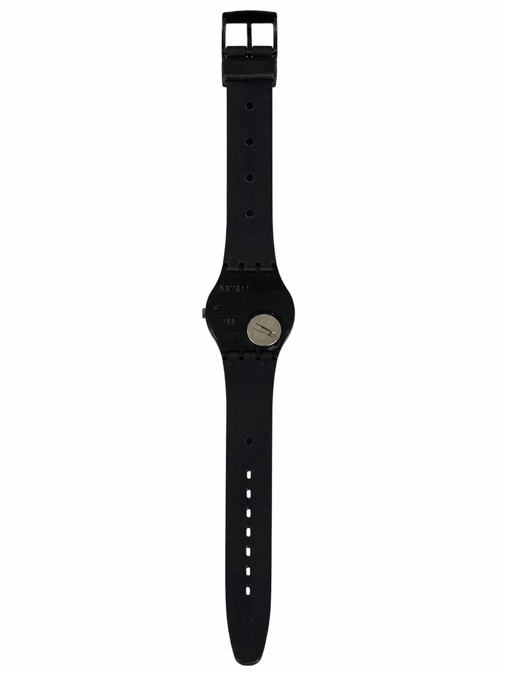 Vintage 1985 Swatch Sir Limelight Christmas Special LE GB106 Black Band Watch